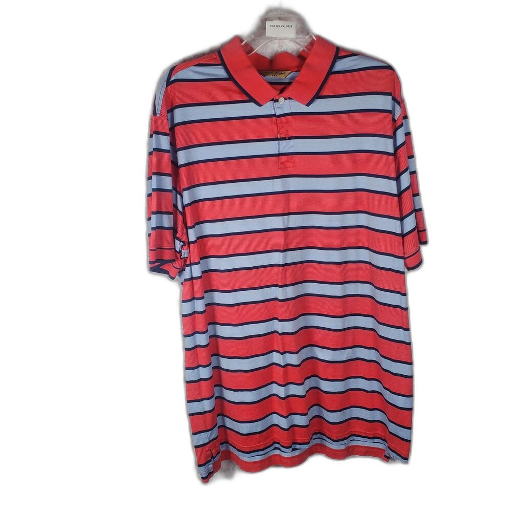 Gold Label Striped Polo Shirt Short Sleeve Size XXL